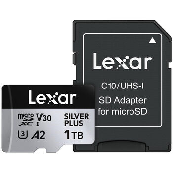雷克沙（Lexar） 雷克沙 1TB Silver Plus microSDXC存储卡 TF卡 大疆pocket3内存卡 action4/5pro 4K高速存储卡