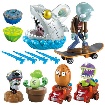 机器人橄榄球僵尸礼物六一儿童节礼物机械鲨鱼滑板僵尸2个陀螺小q车
