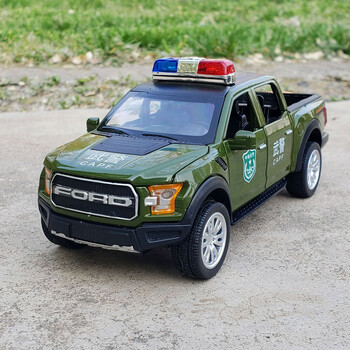 乐高(lego)同款福特猛禽仿真警车公安车合金悍马模型可开门声光回力