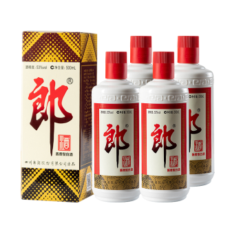 郎酒郎牌郎酒 酱香型高度白酒 53度 500ml*4瓶 自饮送礼