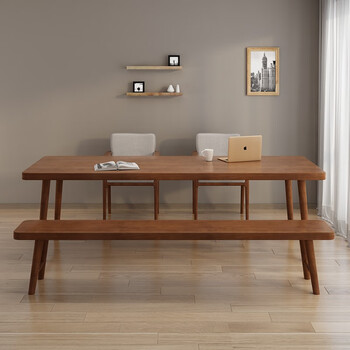 珠筠 实木客厅大长书桌现代简约北欧长条桌工作台家用阅读学习桌写字