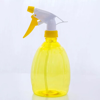 喷壶浇花壶透明塑料多肉小型喷水壶家用喷雾瓶浇水壶园艺工具 黄色