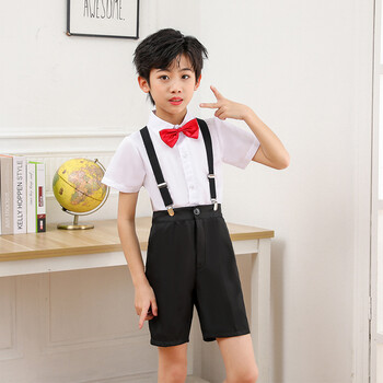 支持国货六一儿童合唱演出服小学生朗诵礼服jk制服男背带裤可爱幼儿园