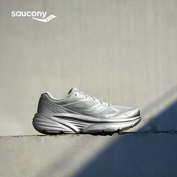 Saucony索康尼GUARD AMR通勤跑步鞋男女缓震舒适复古休闲鞋灰银43
