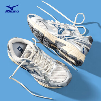 Mizuno 美津浓 运动鞋女鞋跑步鞋speed2k减震防滑增高休闲鞋男鞋复古银色老爹鞋