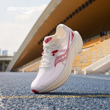 索康尼 saucony Slay2丨全速2跑步鞋全掌碳板运动鞋男专业竞速跑鞋 白红 42