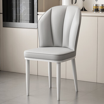 金格羽家用轻奢靠背家用其他日杂小件 浅灰色-白腿 2把