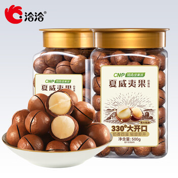 洽洽夏威夷果500g*2罐 干果休闲零食小吃送礼春游露营 夏威夷果奶香味