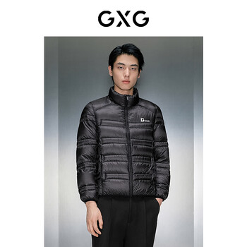 GXG男装 商场同款多色短款立领羽绒服23年冬季新款GEX1D2525734 黑色 L