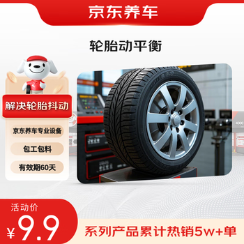 京东养车 轮胎动平衡服务（不含扒胎） 适配全车型 到店服务60天有效期