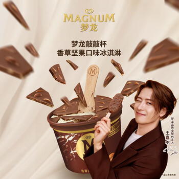 梦龙 MAGNUM 敲敲杯  香草坚果口味冰淇淋 69g*3杯