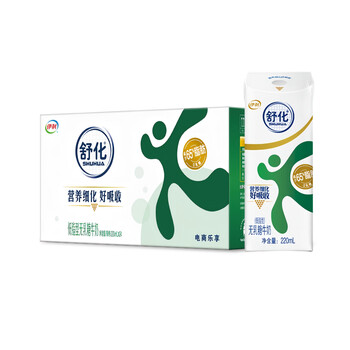 舒化 伊利无乳糖牛奶 低脂型220ml*24盒 礼盒装 舒化奶京东自营