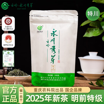 云岭茶业 YUNLING TEA 永川秀芽 2025新茶 特川 100g