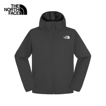 北面(The North Face)皮肤衣防晒衣UPF防晒服 轻薄外套 透气防风夹克男户外舒适 灰色 XL /180