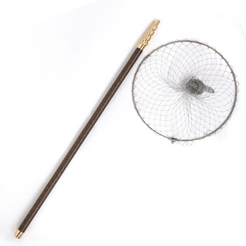 碳素抄网杆2/3/4/5/6/7米轻硬鸟杆鸟网伸缩撑杆竿 7米杆 50cm实心大眼