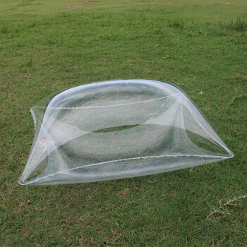 日式透明充气抱枕长方形创意单人气囊填冲枕芯炮架便携可折叠靠枕 高