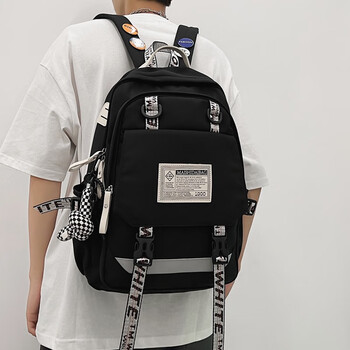 2022新款男生书包初中生中学生潮流街头潮牌ins风高中生休闲背包帅气