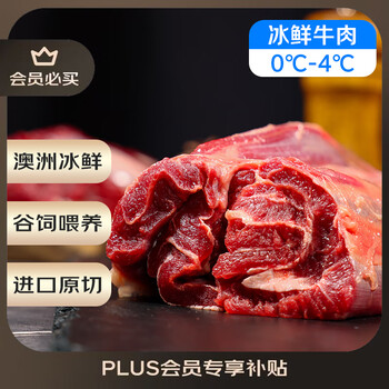 月盛斋 冰鲜澳洲谷饲牛腱子800g 日期超新鲜  生鲜牛肉