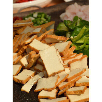 湖南产地道食材攸县柴火香干烟熏新鲜豆腐2包共14片