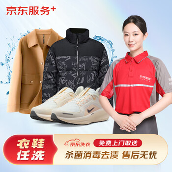 京东洗衣服务 衣鞋任洗6件 羽绒服/衬衫/运动鞋等 干洗服务水洗 去渍熨烫 免费取送