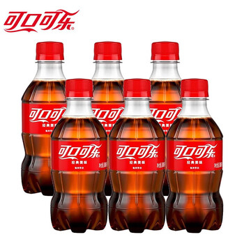 可口可乐(Coca-Cola)碳酸饮料汽水300ml小瓶装 300ml*6瓶