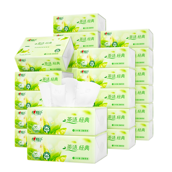 心相印抽纸 茶语经典3层100抽*24包纸巾 箱装销售 淡茶香