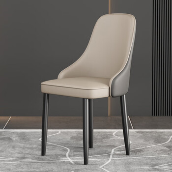 OLOEY创意家居意式极简现代简约轻奢靠背小户型家用日杂小件 双灰【加固框架】2把