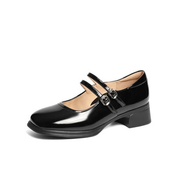 百丽(belle)女鞋子法式玛丽珍鞋女2025春季小皮鞋浅口