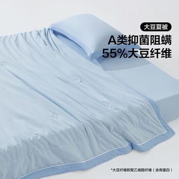 百丽丝 家纺 A类抑菌阻螨可水洗空调被夏凉被 150x210cm 爆款清仓！