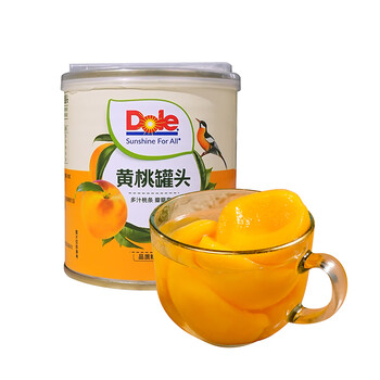 都乐（DOLE）糖水型黄桃罐头312g