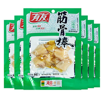 有友泡椒筋骨棒山椒鸡爪重庆特产休闲零食旅游小吃 山椒筋骨棒 95g*6袋