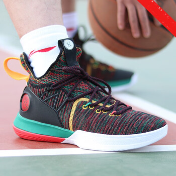 李宁篮球鞋韦德之道2019春新款队尚6圣诞缓震实战篮球鞋 柑橘黄 42