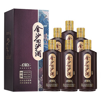 金沙 酱香纯粮白酒53度 500mL 6瓶