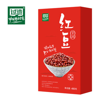 过湾【黑豆400g】糙米杂粮黑豆杂粮米粥八宝粥五谷杂粮饭团糙米饭早餐 红豆400gx5盒