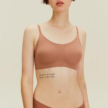 NEIWAI内外【优选】云朵无尺码文胸内衣女无痕无钢圈吊带背心非固定杯 【吊带】焦糖棕 (适合A-D杯) 均码
