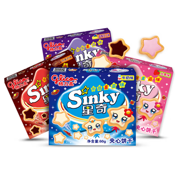 格力高（Glico）零食夹心饼干棒办公室休闲追剧多口味儿童零食 星奇牛奶
