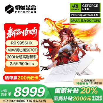 机械革命蛟龙16Pro(R9 9955HX RTX5070Ti 32GB 1TB)