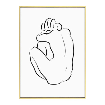 装饰画北欧风格客厅挂画卧室餐厅沙发背景画组合壁画墙画 c简笔美体