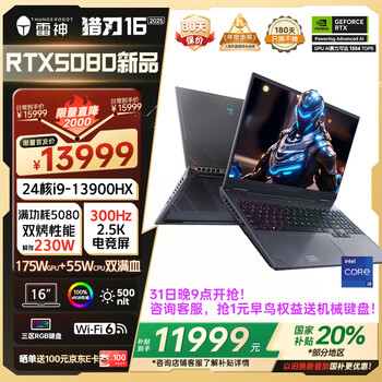 雷神猎刃16 2025(酷睿i9-13900HX RTX5080 16GB 1TB)
