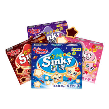 格力高（Glico）零食夹心饼干棒办公室休闲追剧多口味儿童零食 星奇蓝莓