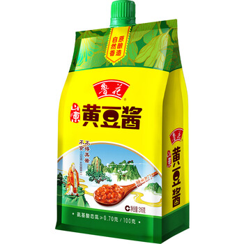 鲁花黄豆酱（立袋装）316g【氨基酸态氮≥0.7g/100g 豆瓣酱】原酿酱