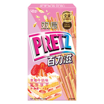 格力高 草莓牛奶味45g任选22件