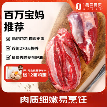 1号会员店 One's Member 澳洲安格斯M3原切牛腱子肉 1kg（买4送1活动）