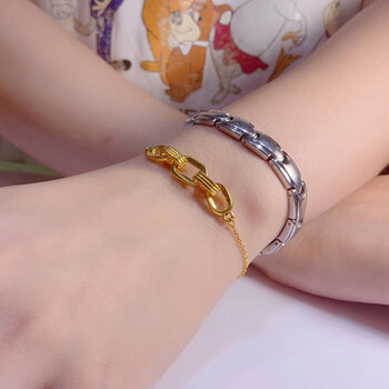 小腰金2022年新款黄金手链细款精致oldceline手链女999足金时尚个性