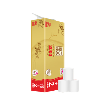 清风【李昀锐同款】无芯卷纸 原木金装4层加厚2000克/12卷 卫生纸