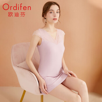 Ordifen 欧迪芬 60S罗纹莫代尔睡裙（专区内任选三件69元）