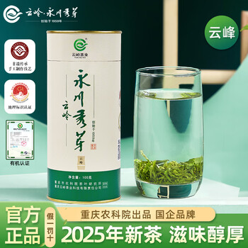 云岭茶业 2025新茶高山绿茶 明前春茶茶叶 重庆特产云峰 100g*1罐