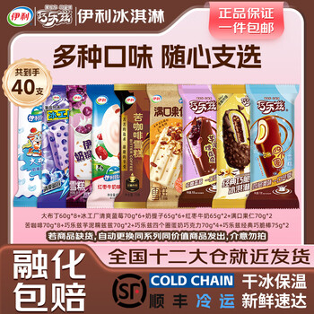 伊利巧乐兹雪糕冰淇淋家庭超值组合40支苦咖啡满口果仁奶提子脆皮雪糕 家庭超值组合共40支(2690克)