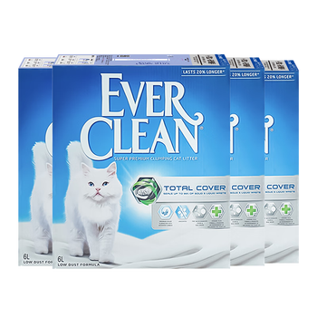铂钻Ever Clean除臭低尘活性炭猫砂 无香型小银盒5.4kg 万人团