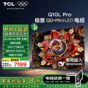 TCL 65Q10L Pro 包安装版【固定挂架送装一体】65英寸 极景QD-Mini LED电视 Q10L Pro+安装含挂架